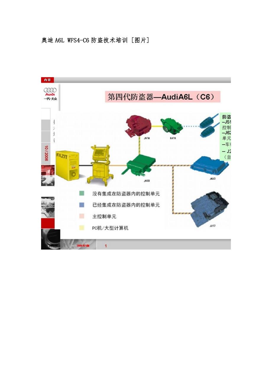 奥迪A6LWFS4_C6防盗技术培训教材_第1页