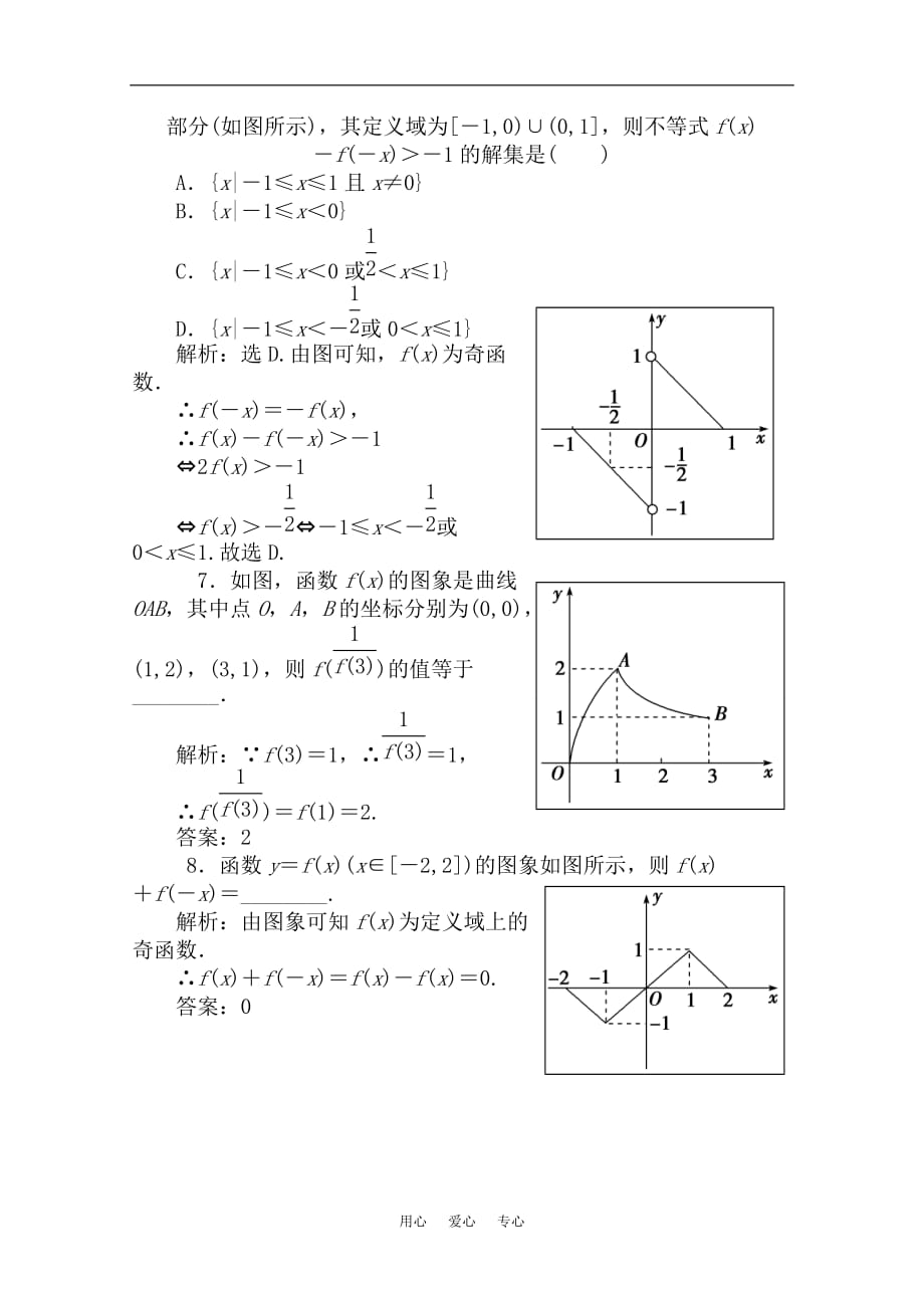 2011高考数学二轮专题 第8课时 函数的图象 (函数)新人教A版.doc_第3页