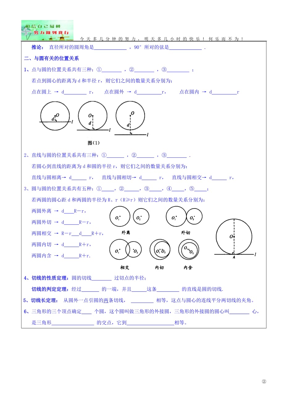 初中数学总复习《几何基本图形3—圆》讲义_第2页