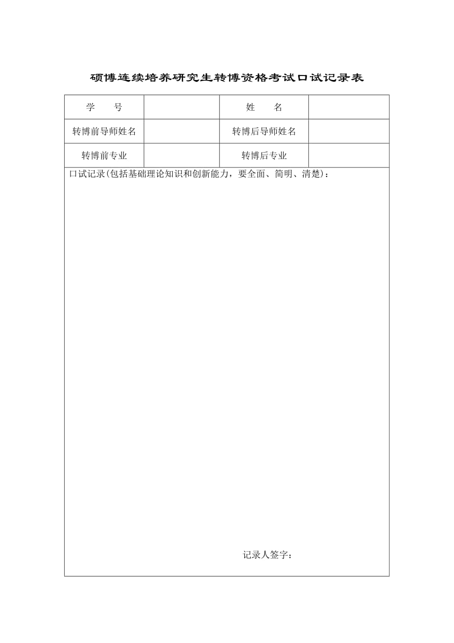 山东大学博士研究生学科综合考试委员会签字书_第1页