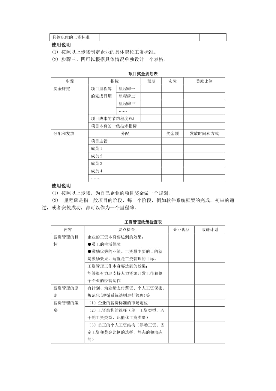 现代企业薪资福利设计与操作工具表单80291_第2页