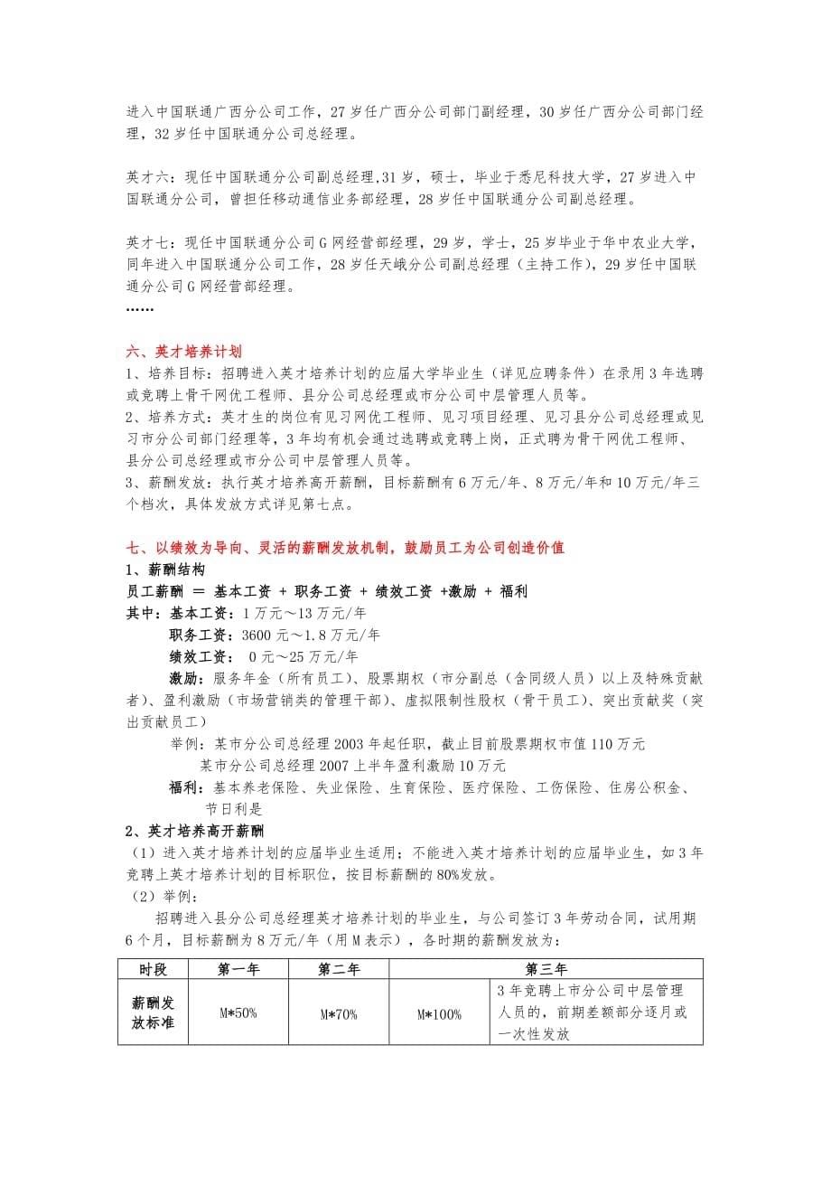 中国联通广西分公司招聘管理文档_第5页