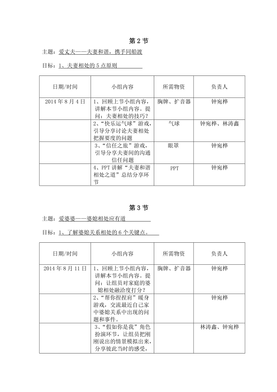 “爱自己-爱家人”家庭关系建设小组计划书_第3页