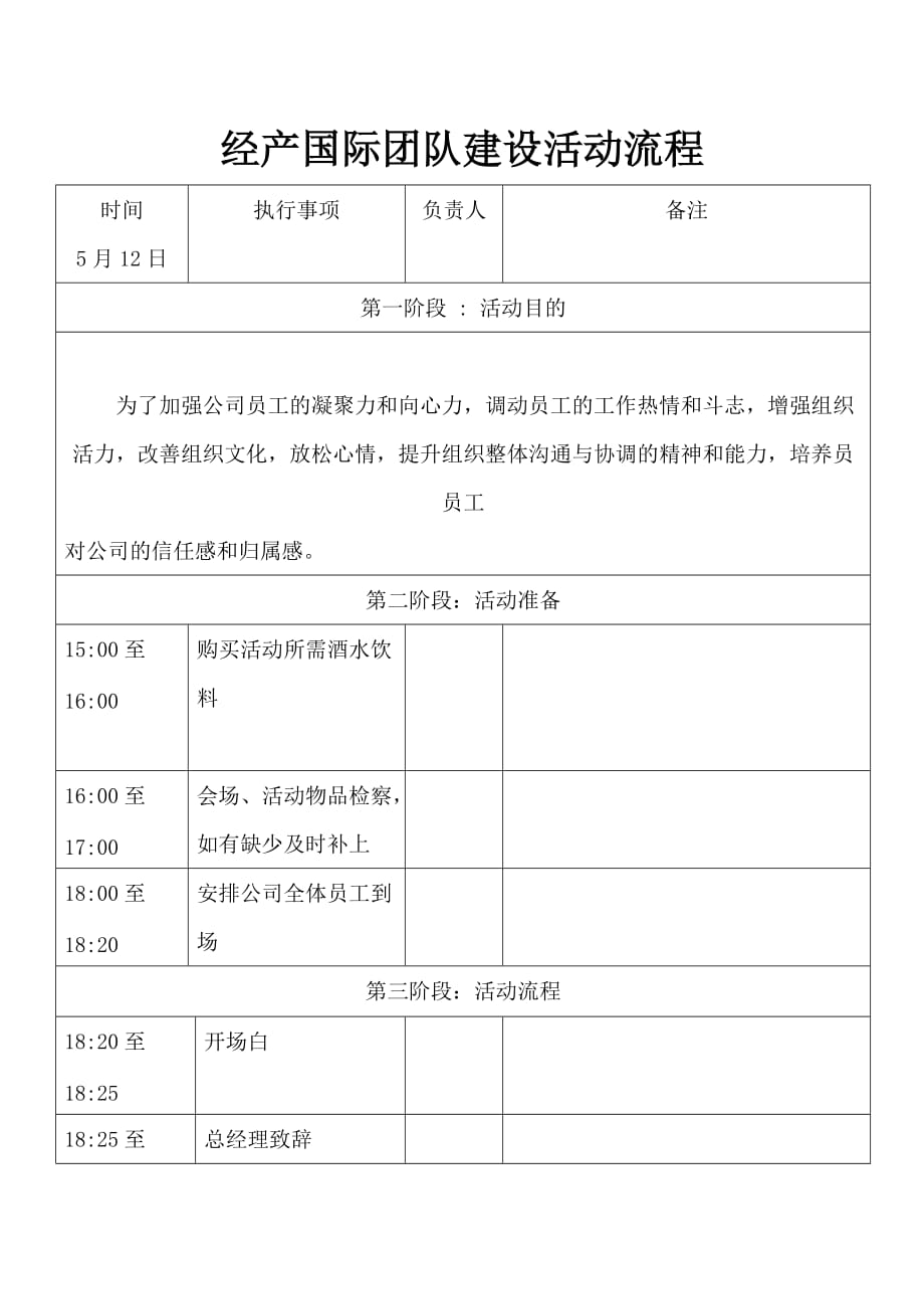 员工团建活动执行流程表.doc_第1页