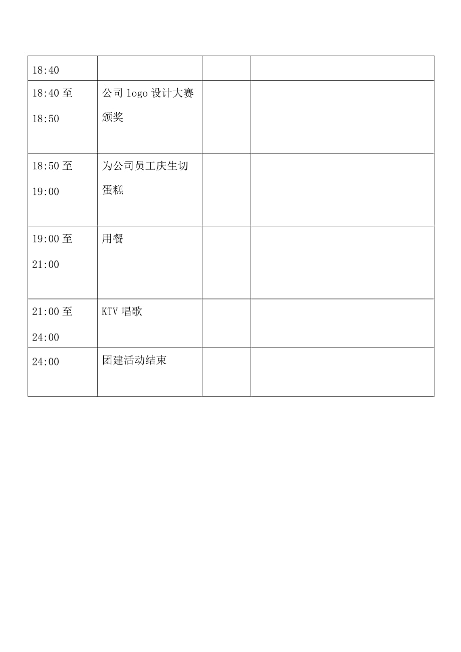 员工团建活动执行流程表.doc_第2页