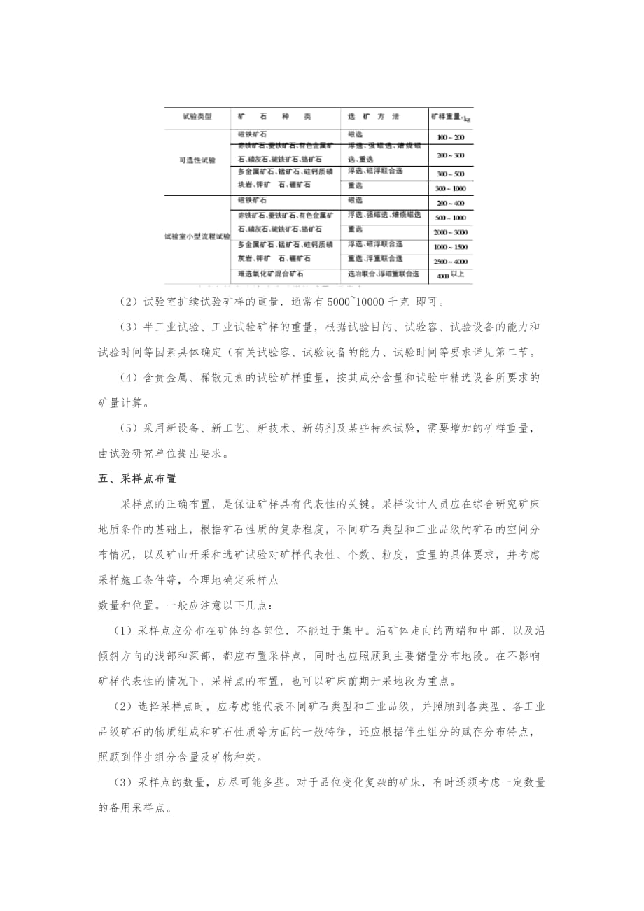 矿石采样和选矿试验要求内容_第3页