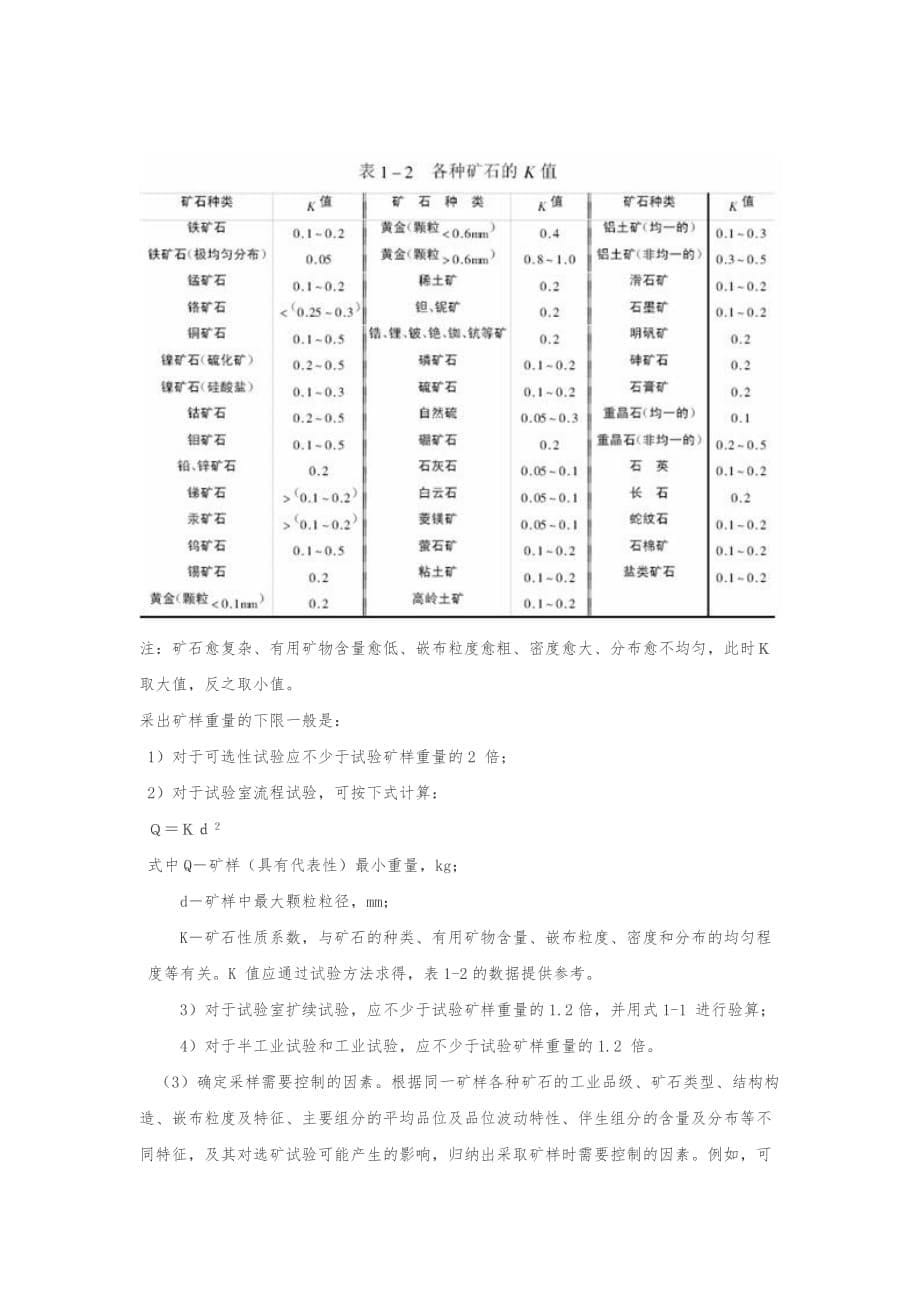 矿石采样和选矿试验要求内容_第5页