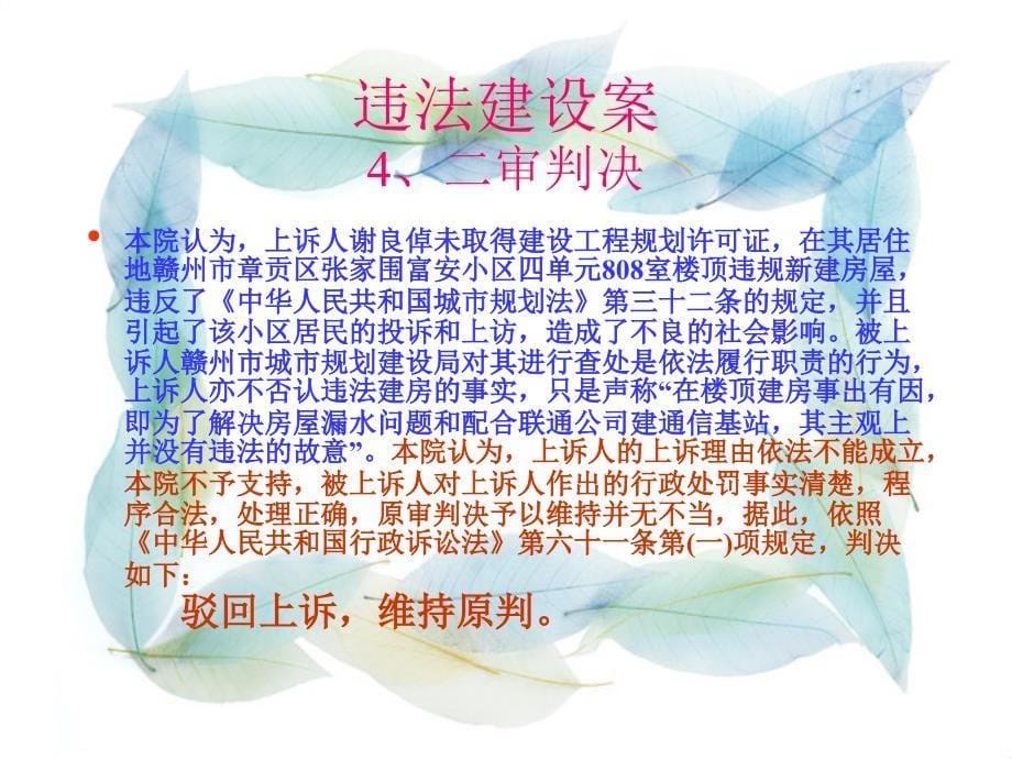 城乡规划管理与法规系列讲座课件-城市规划依法行政案例知识讲解_第5页