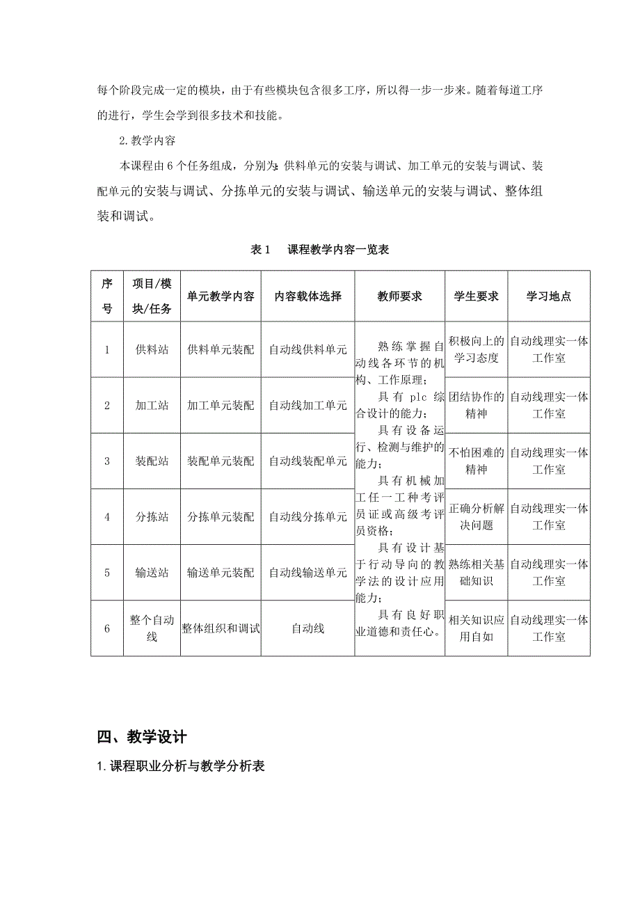 《自动化生产线的安装与调试》专业课程标准 2.doc_第4页