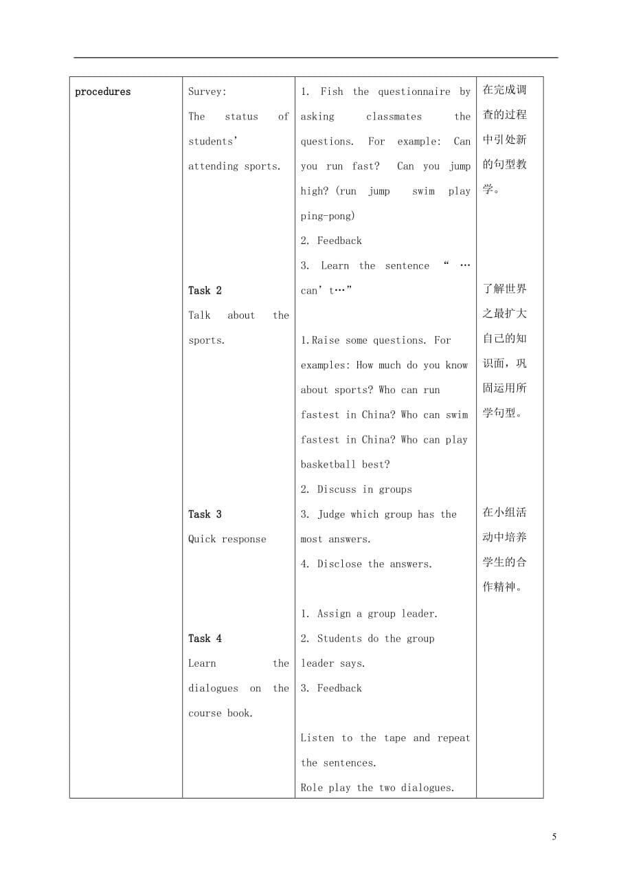 三年级英语上册 Unit 6 Period 1-2教案 上海新世纪版.doc_第5页