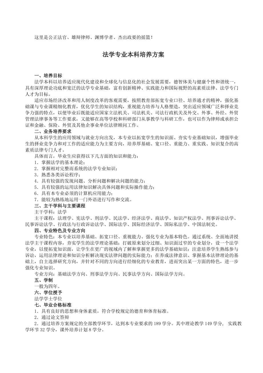 专业指导性教学计划及其进程表_第2页