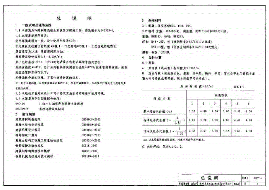 04G353-4 钢筋混凝土屋面梁(9m跨钢筋砼单双坡屋面梁)知识课件_第2页