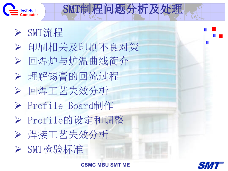 {SMT表面组装技术}SMT制程问题的分析及处理_第1页