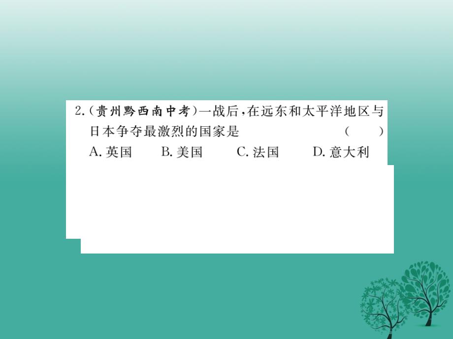 九年级历史下册第二单元凡尔赛—华盛顿体系下的世界小结课件新人教版_第3页