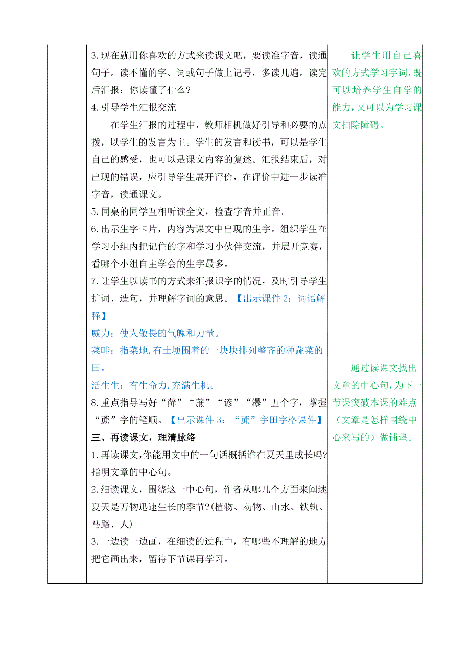 小学六年级部编版语文上册《夏天里的成长》优秀教案_第2页