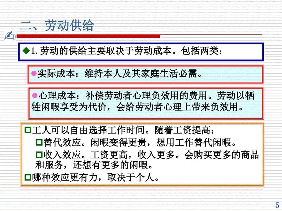 西方经济学09生产要素价格决定的供给方面讲解材料_第5页