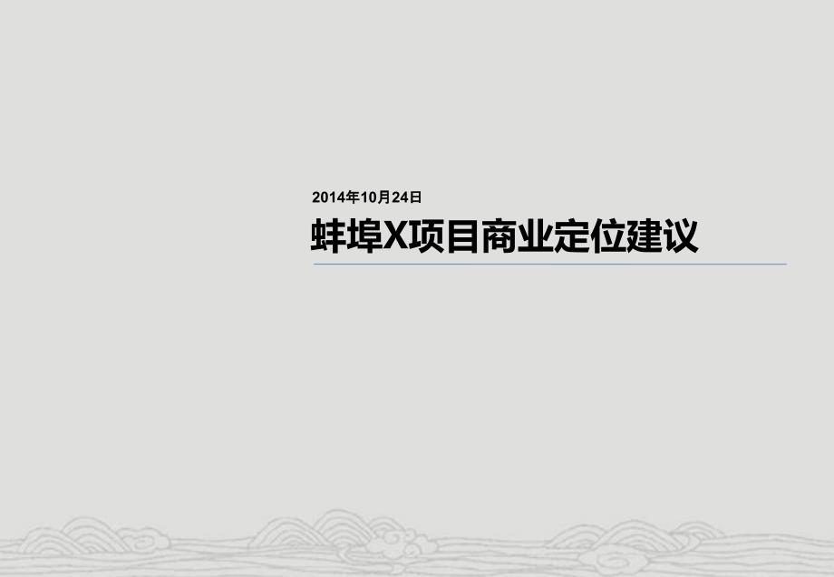 {招商策划}蚌埠某项目商业定位与招商提案_第1页