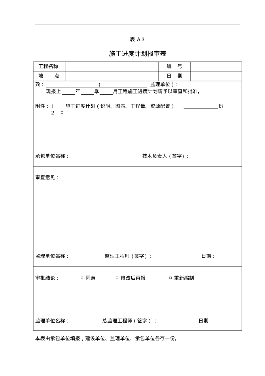 工程施工监理用的各种表格大全(114种)_第3页