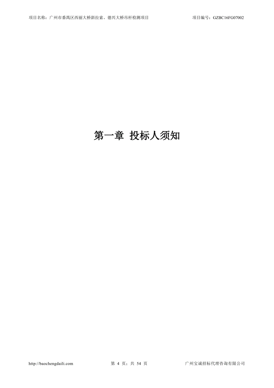 番禺区西丽大桥斜拉索、德兴大桥吊杆检测项目招标文件_第4页