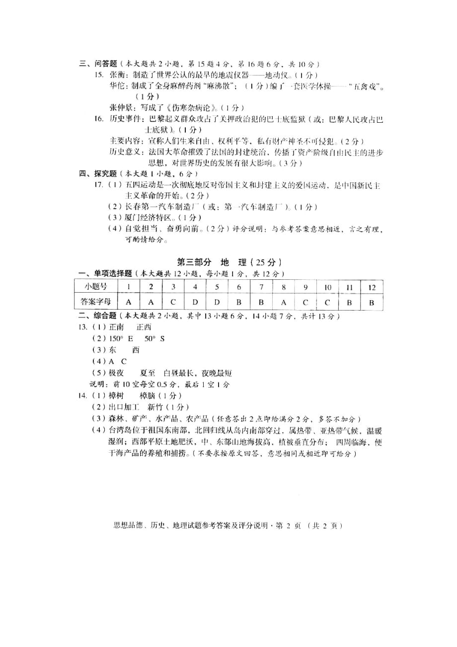 湖北省咸宁中考地理试卷_第4页