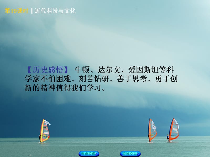 中考历史第一篇教材梳理复习第四单元世界古代史、近代史第19课时近代科技与文化课件_第4页