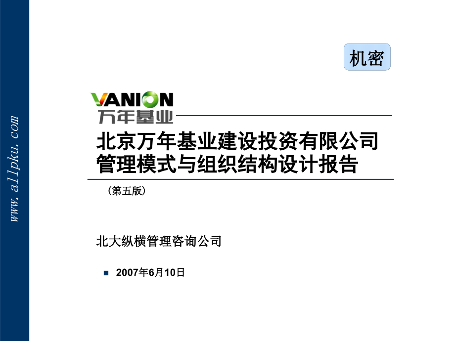 {管理运营知识}某投资公司管理模式与组织结构设计报告_第1页