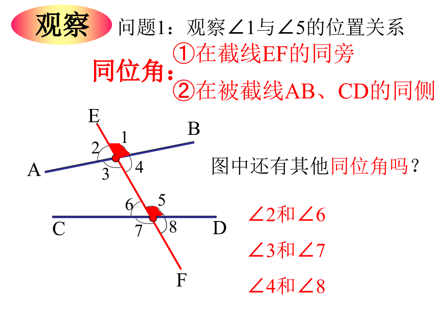 浙江版八年级上册《1.1同位角内错角同旁内角》_第3页