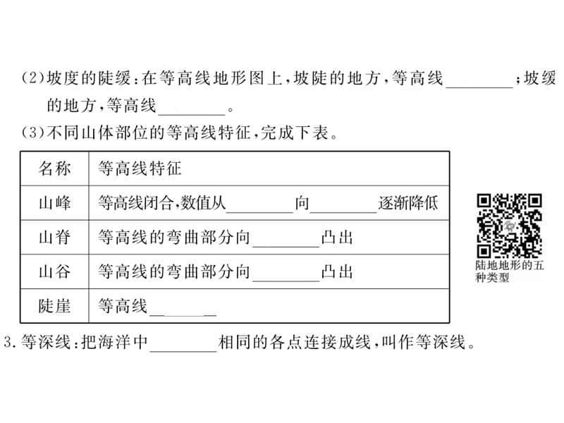 含中考题第一章第四节--地形图的判读练习题及答案课件_第3页