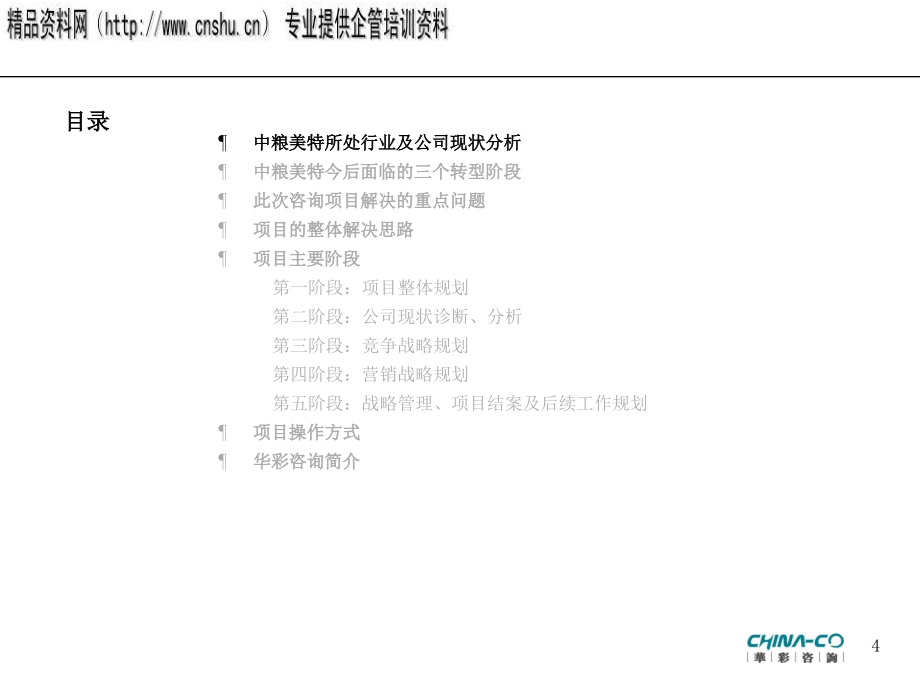 {竞争策略}某企业竞争战略及营销规划项目分析_第4页