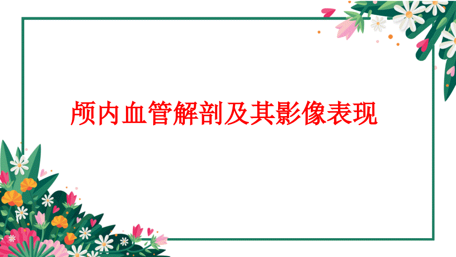 颅内血管解剖及其影像表现ppt课件_第1页