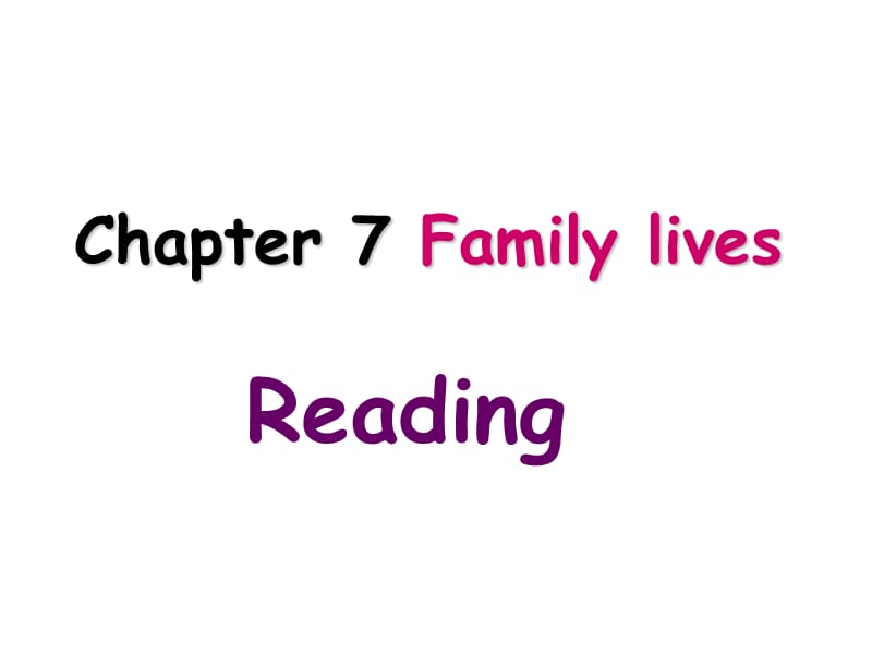 牛津深圳版英语八下《Chapter 7 Family lives》（Reading）ppt课件_第1页