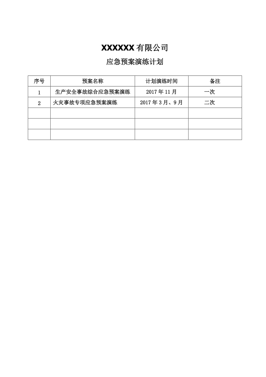 3.应急预案演练计划_第1页