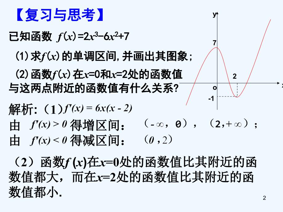 高中数学3.1.2函数的极值课件北师大版选修2-2_第2页