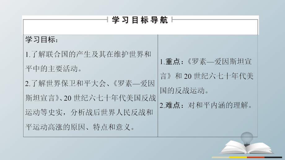 高中历史专题4雅尔塔体系下的冷战与和平3人类对和平的追求课件人民版选修3_第2页