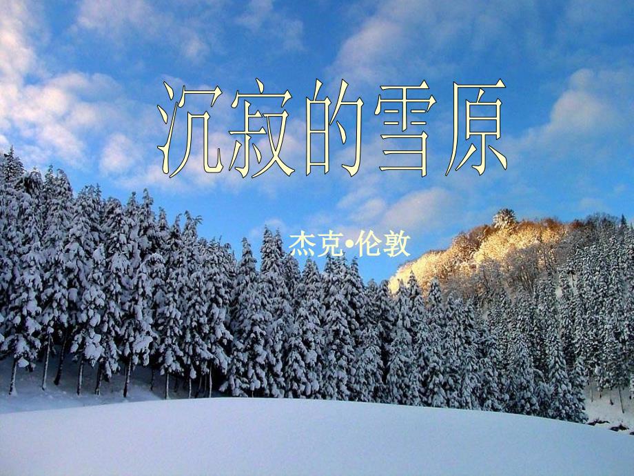 长版八上《沉寂的雪原》ppt课件_第1页