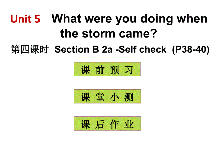 人教新目标版英语八下Unit 5《What were you doing when the rainstorm came》（第4课时）ppt课件_第1页