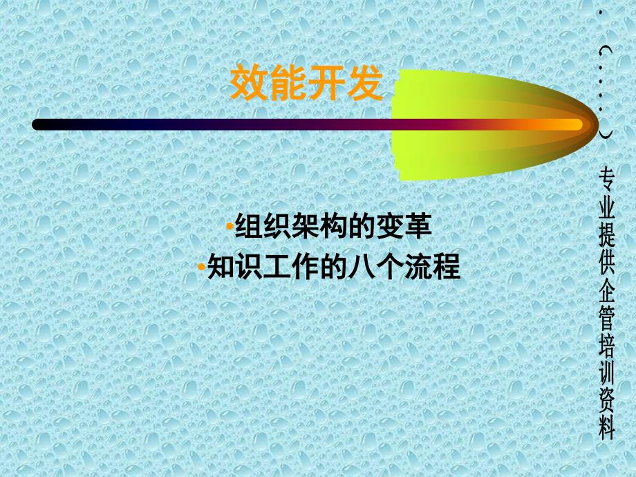 {企业变革规划}组织架构的变革之效能开发_第1页