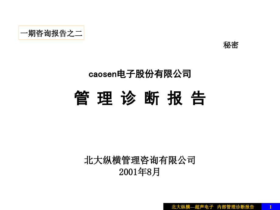 {内部管理}348BDZHcaosen电子公司内部管理诊断报告_第1页