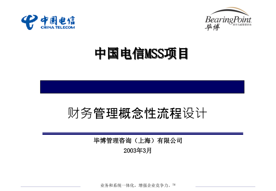 {流程管理流程再造}电信MSS项目财务管理概念性流程设计_第1页