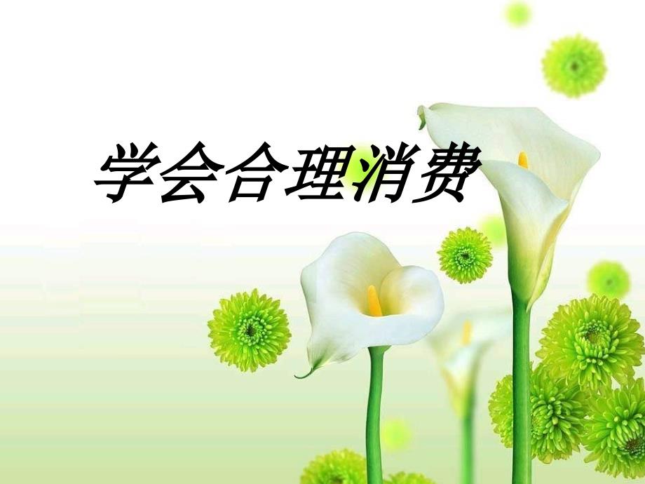 沪教版高一上第二节《学会合理消费》ppt课件1_第1页