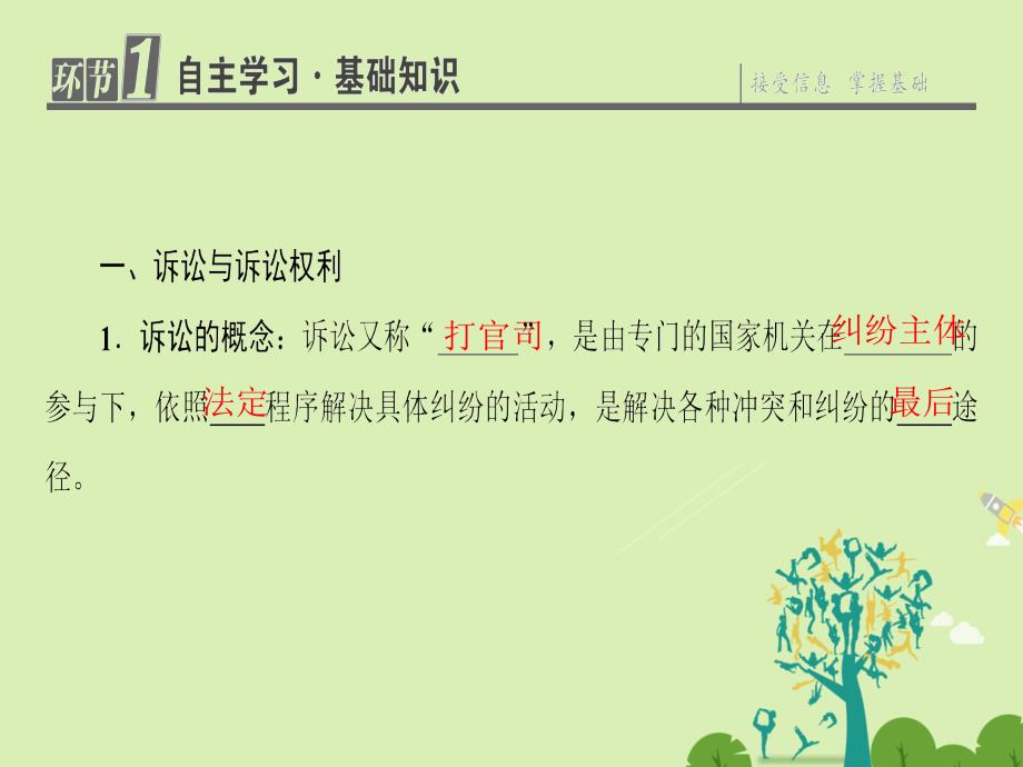 高中政治专题6法律救济2心中有数打官司课件新人教版选修5_第3页