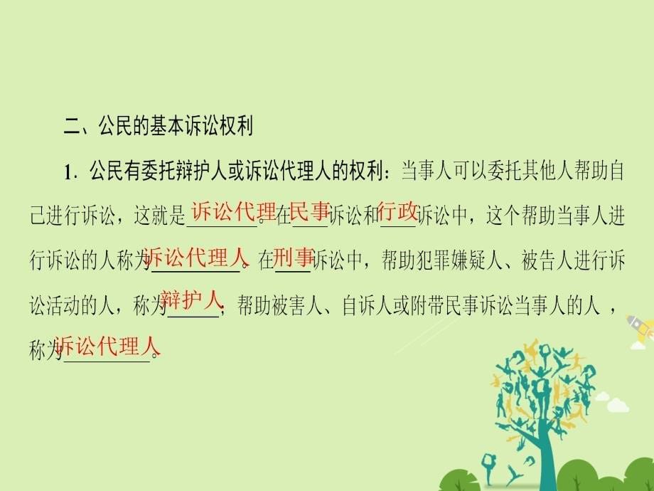 高中政治专题6法律救济2心中有数打官司课件新人教版选修5_第5页