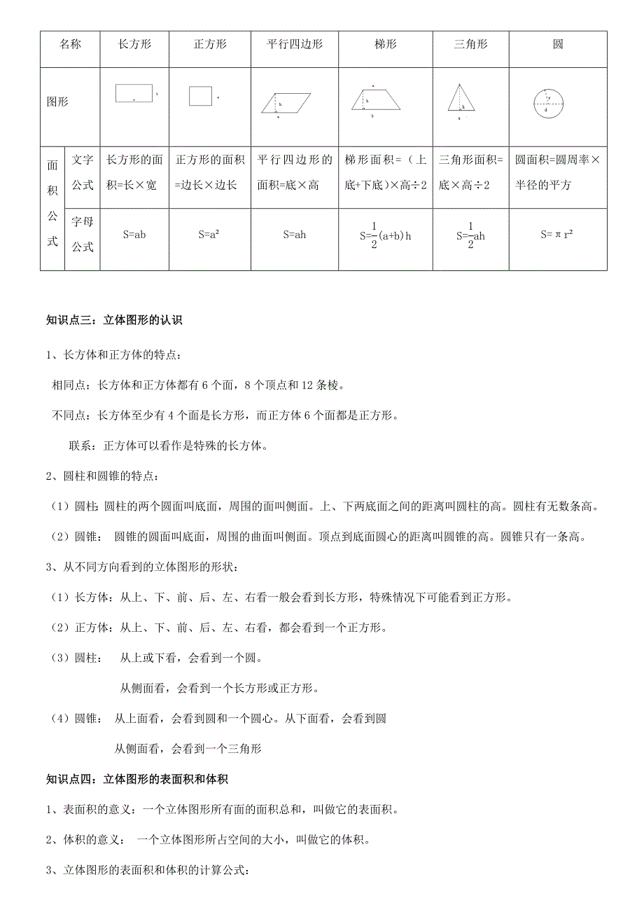 六年级下册数学讲练-几何图形复习 人教版.docx_第3页