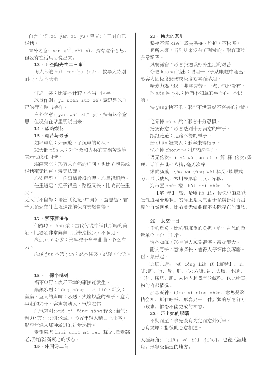 2019新部编版七年级下册成语集锦.doc_第2页