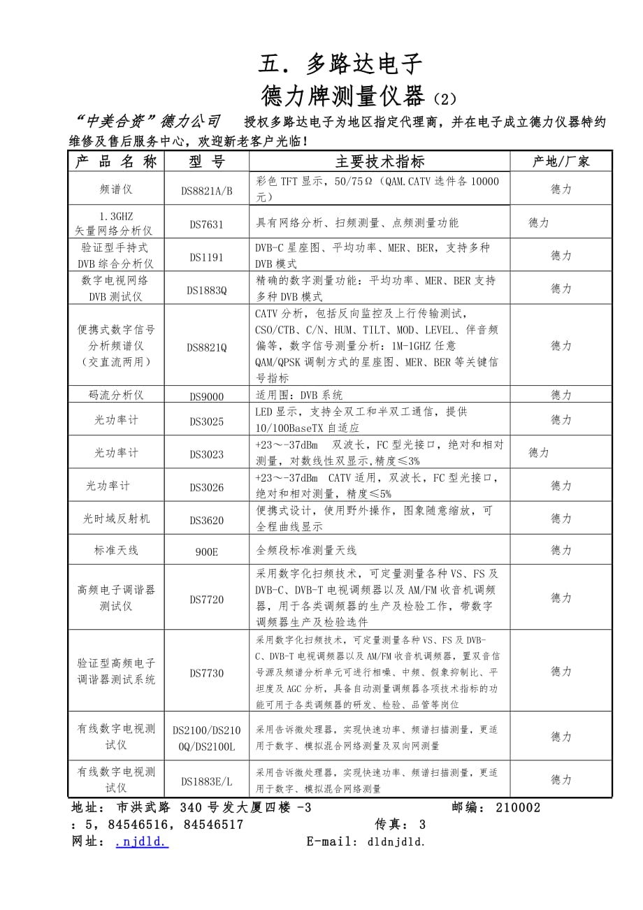 天津市腾文电子有限公司仪器报价表_第2页