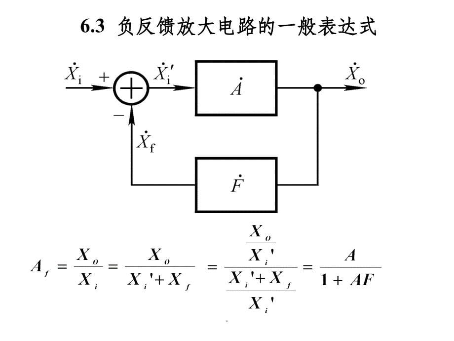 负反馈放大电路的一般表达式ppt课件_第5页