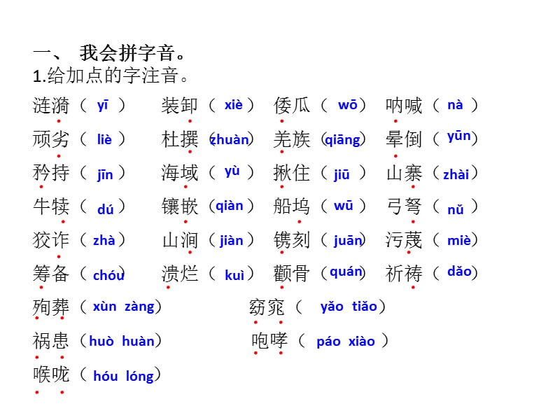 五年级下册语文课件 期末生字复习（9张PPT）部编版_第2页