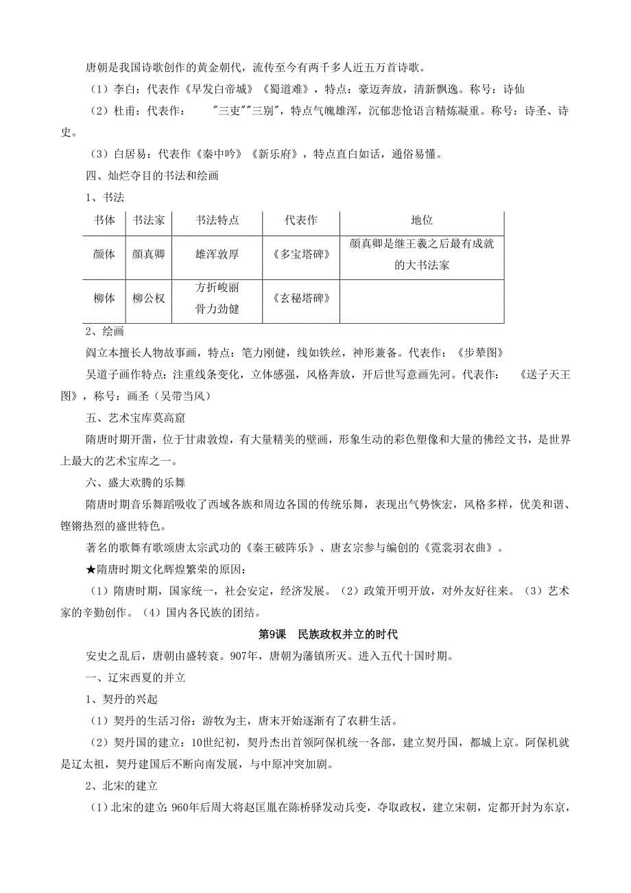 人教版七年级下册中国历史复习资料(超全).doc_第5页