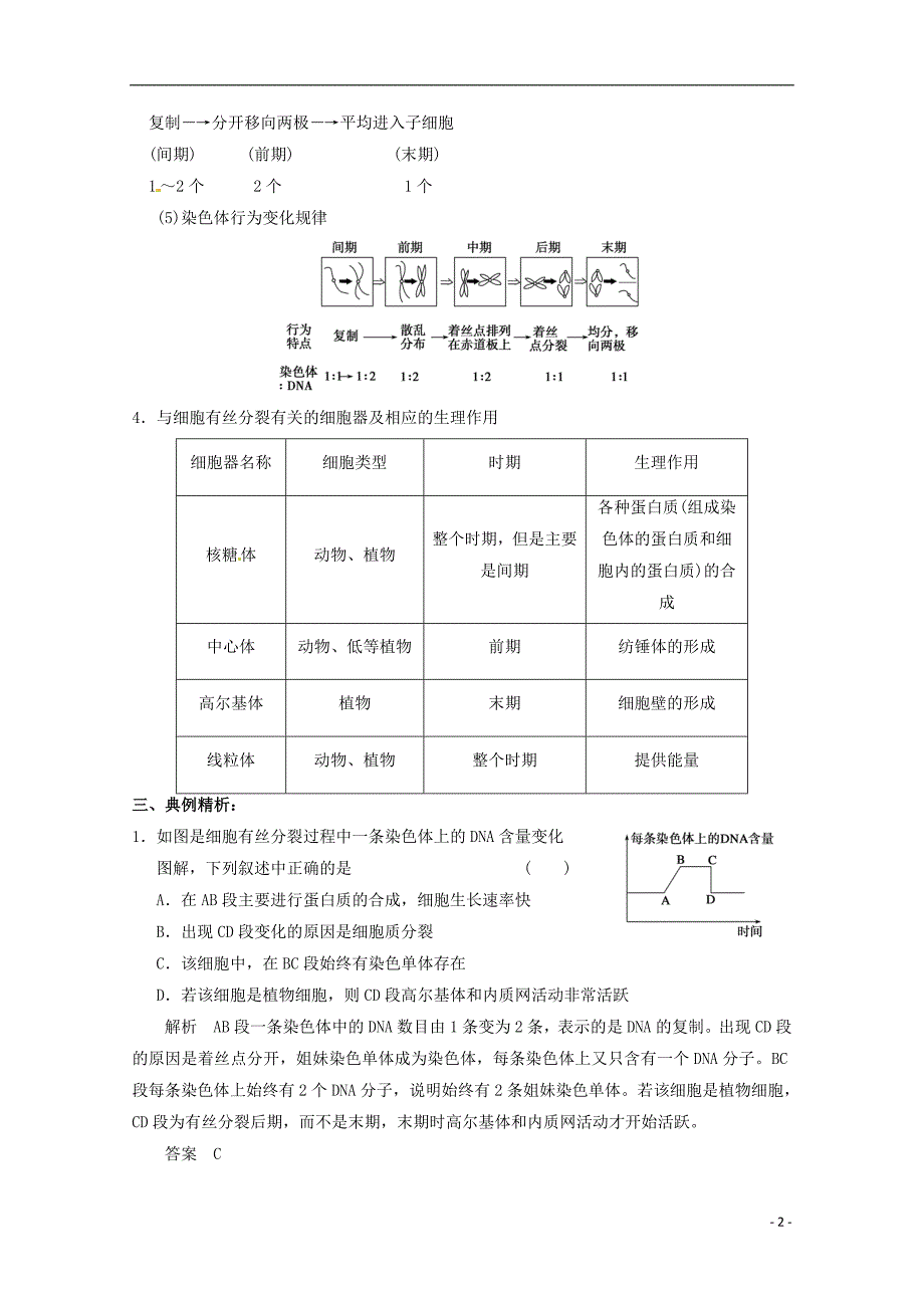 2013届高考生物考点精讲精析 细胞增殖、细胞分化 新人教版.doc_第2页