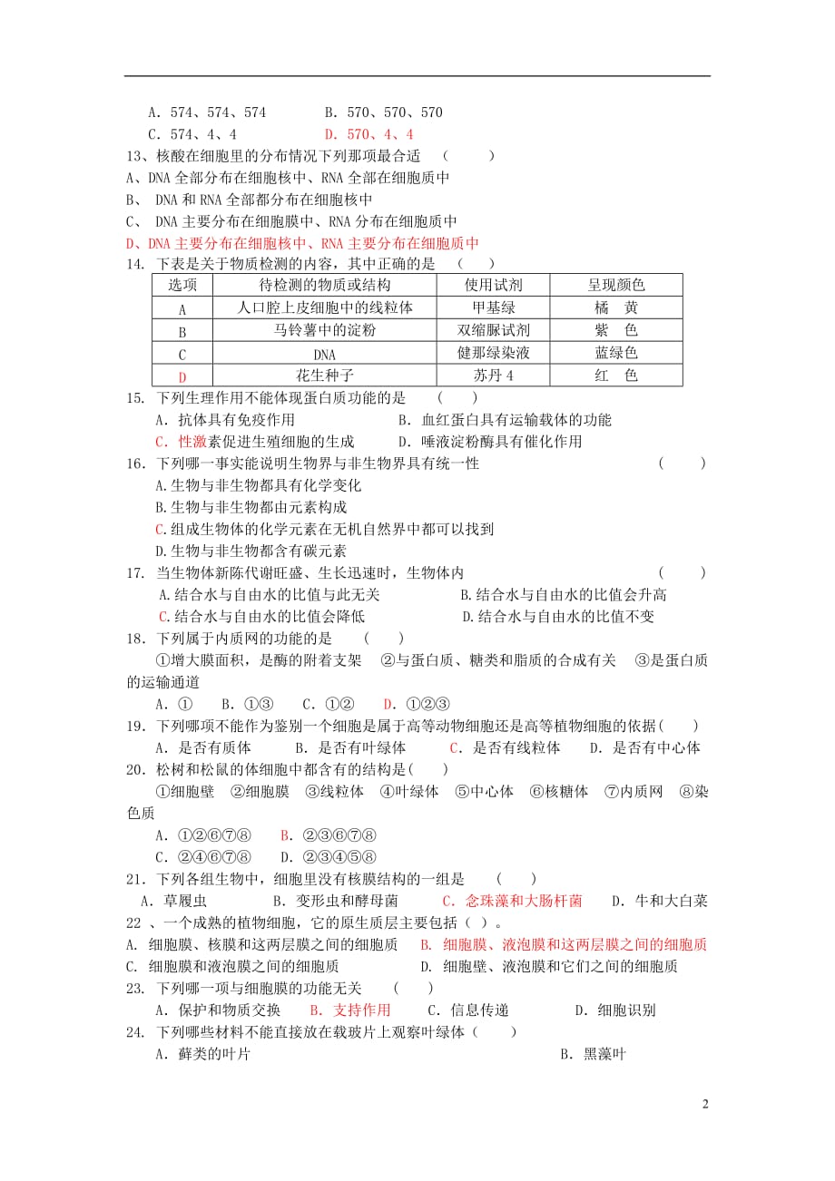 陶渊明私立中学高二生物2011—2012第一次月考旧人教版【会员独享】.doc_第2页